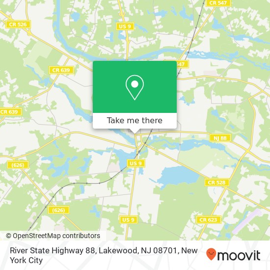 River State Highway 88, Lakewood, NJ 08701 map