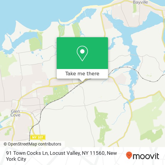 91 Town Cocks Ln, Locust Valley, NY 11560 map