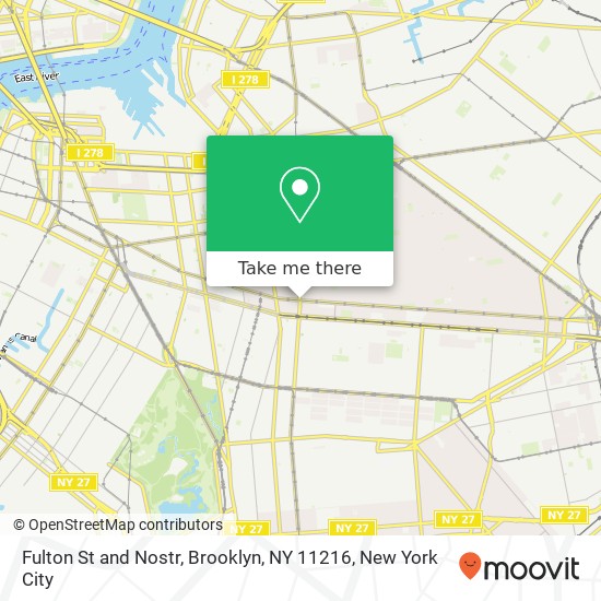 Mapa de Fulton St and Nostr, Brooklyn, NY 11216