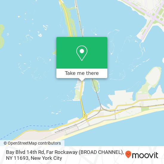 Bay Blvd 14th Rd, Far Rockaway (BROAD CHANNEL), NY 11693 map