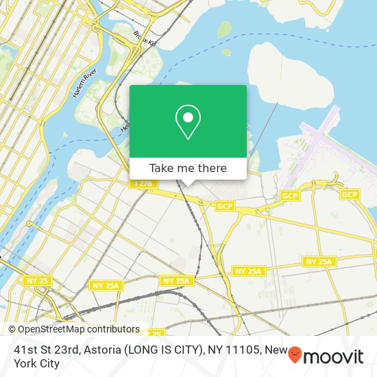 Mapa de 41st St 23rd, Astoria (LONG IS CITY), NY 11105