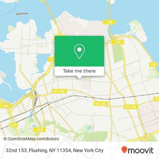 Mapa de 32nd 153, Flushing, NY 11354
