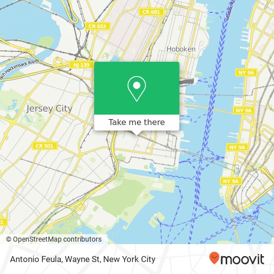 Mapa de Antonio Feula, Wayne St