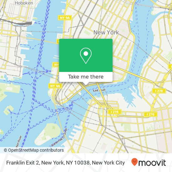 Mapa de Franklin Exit 2, New York, NY 10038