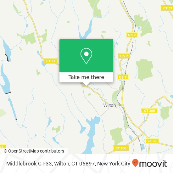 Mapa de Middlebrook CT-33, Wilton, CT 06897