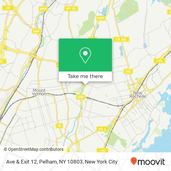 Ave & Exit 12, Pelham, NY 10803 map