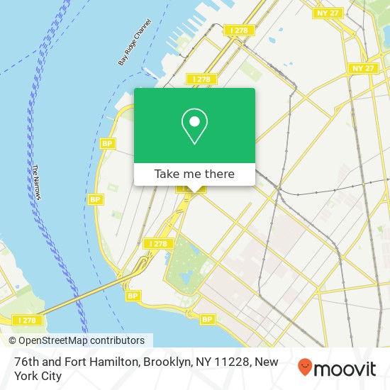 76th and Fort Hamilton, Brooklyn, NY 11228 map