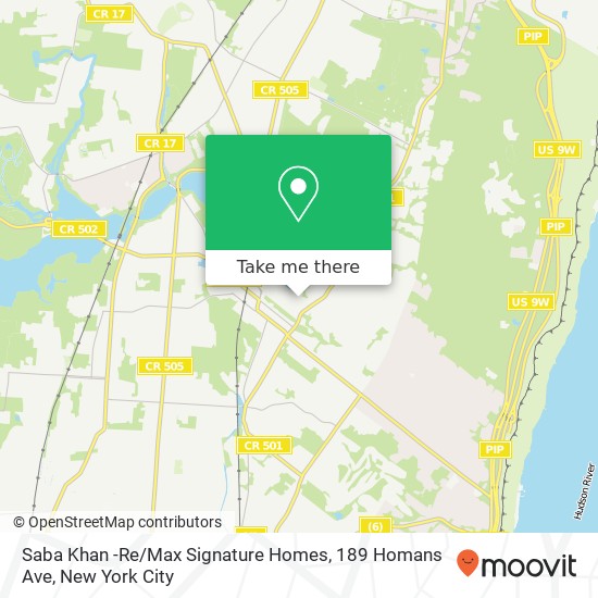 Mapa de Saba Khan -Re / Max Signature Homes, 189 Homans Ave