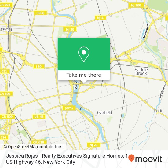 Mapa de Jessica Rojas - Realty Executives Signature Homes, 1 US Highway 46