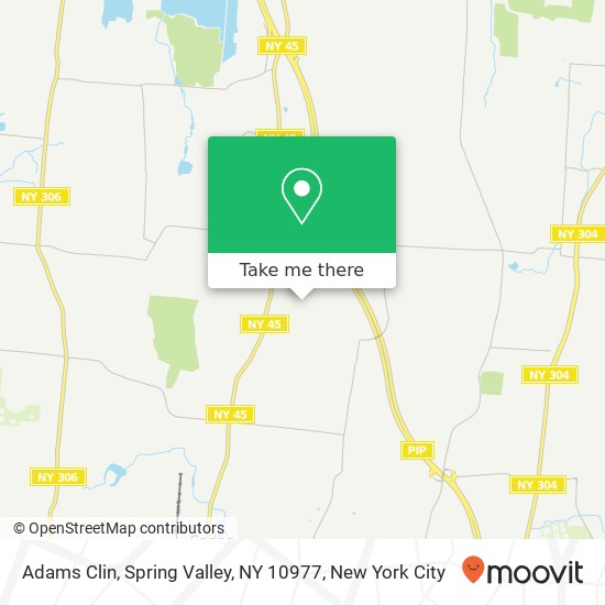 Mapa de Adams Clin, Spring Valley, NY 10977