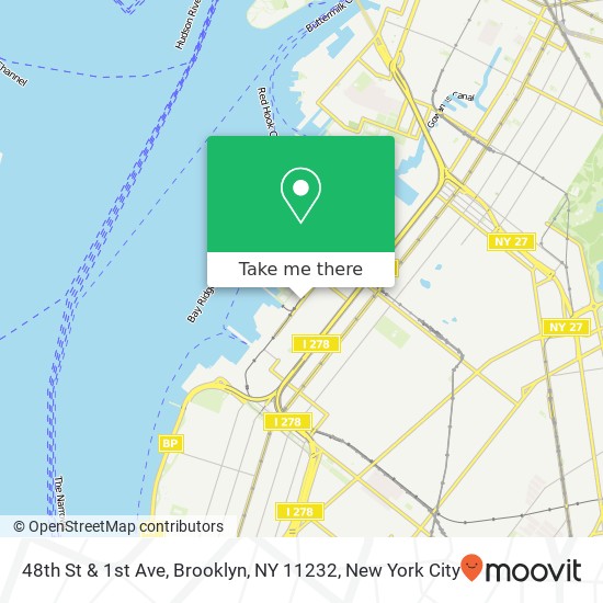 Mapa de 48th St & 1st Ave, Brooklyn, NY 11232