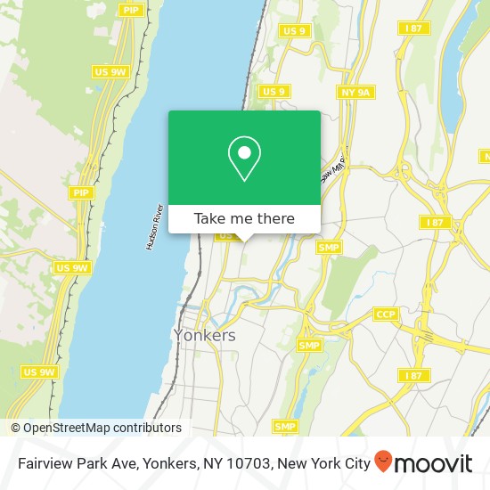 Mapa de Fairview Park Ave, Yonkers, NY 10703