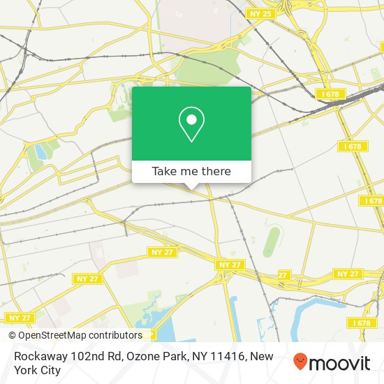 Mapa de Rockaway 102nd Rd, Ozone Park, NY 11416