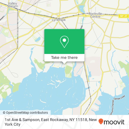 Mapa de 1st Ave & Sampson, East Rockaway, NY 11518