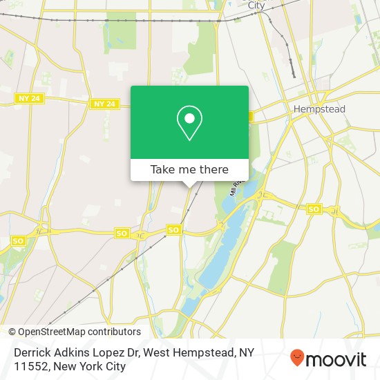Mapa de Derrick Adkins Lopez Dr, West Hempstead, NY 11552