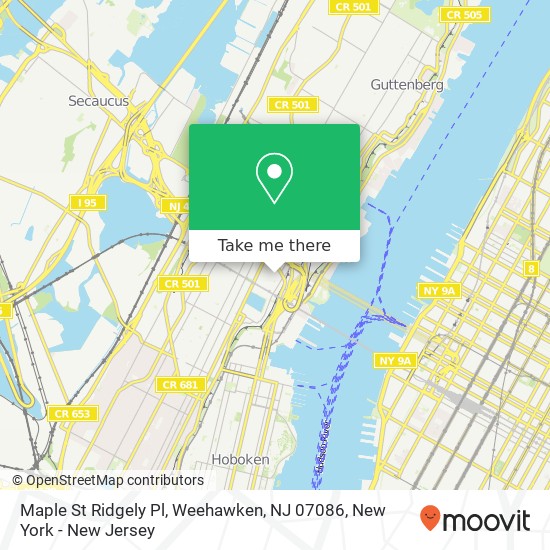 Maple St Ridgely Pl, Weehawken, NJ 07086 map