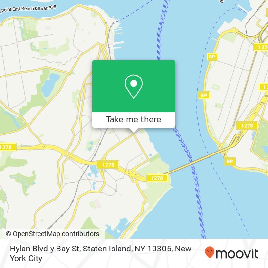 Mapa de Hylan Blvd y Bay St, Staten Island, NY 10305