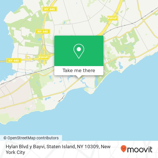 Hylan Blvd y Bayvi, Staten Island, NY 10309 map