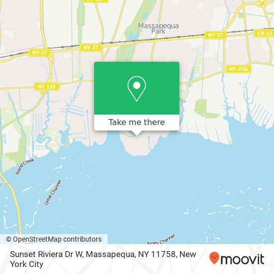 Mapa de Sunset Riviera Dr W, Massapequa, NY 11758