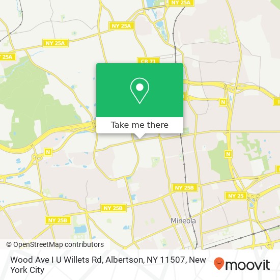 Wood Ave I U Willets Rd, Albertson, NY 11507 map