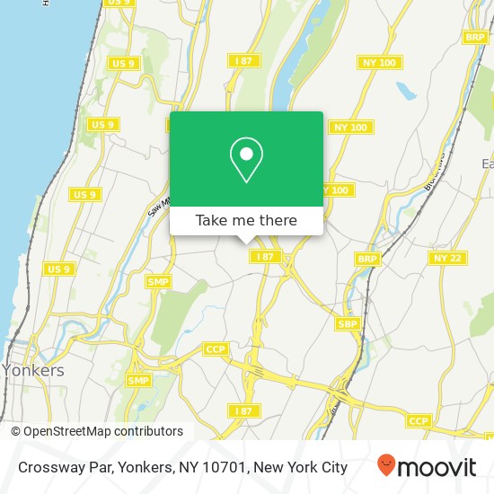 Mapa de Crossway Par, Yonkers, NY 10701