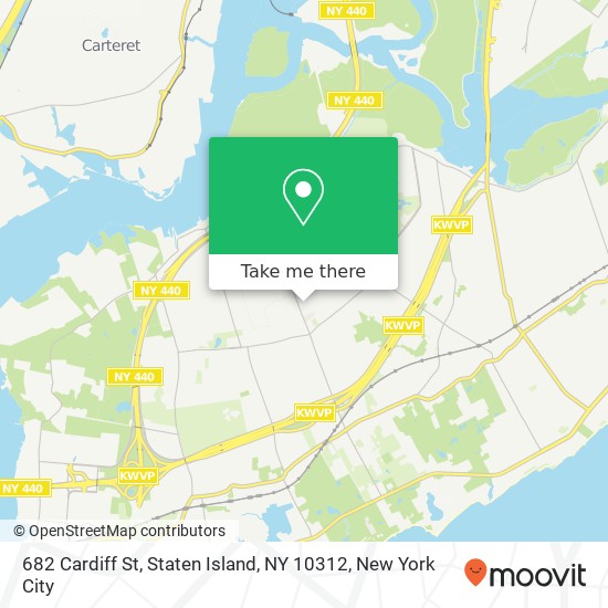 Mapa de 682 Cardiff St, Staten Island, NY 10312