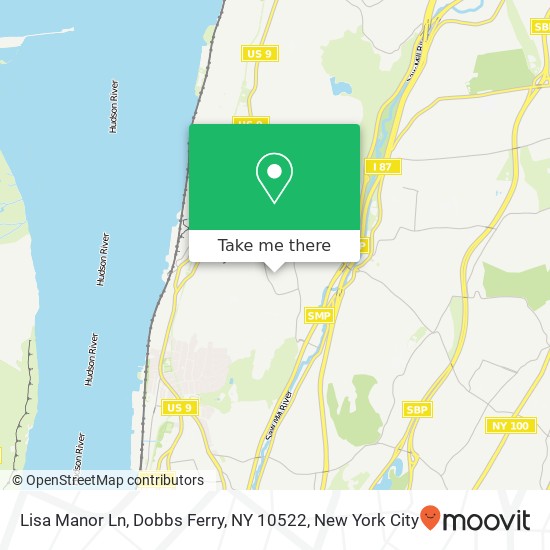 Mapa de Lisa Manor Ln, Dobbs Ferry, NY 10522