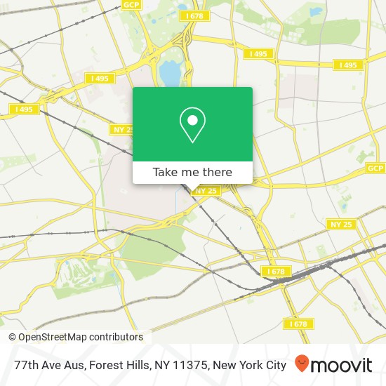 Mapa de 77th Ave Aus, Forest Hills, NY 11375