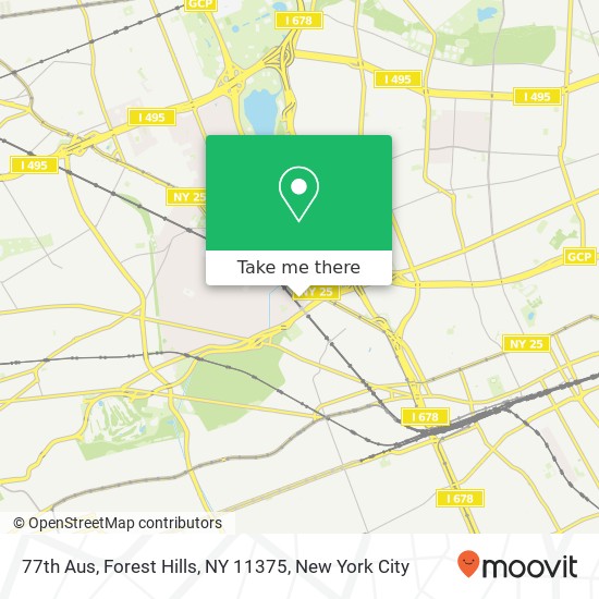 77th Aus, Forest Hills, NY 11375 map