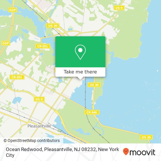 Mapa de Ocean Redwood, Pleasantville, NJ 08232