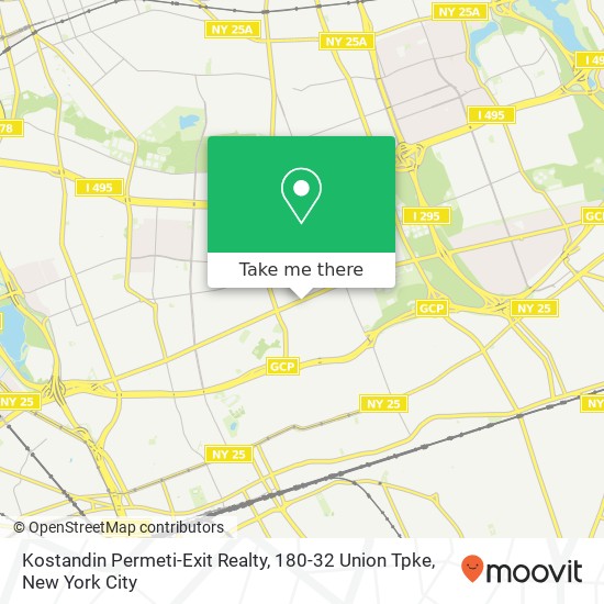 Kostandin Permeti-Exit Realty, 180-32 Union Tpke map