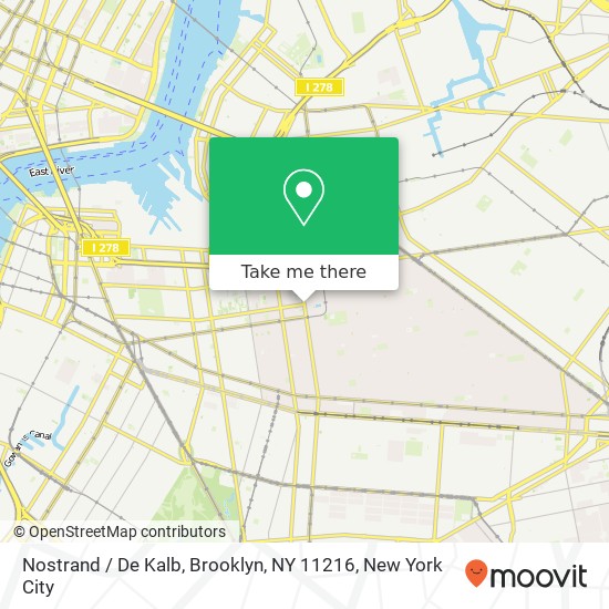 Nostrand / De Kalb, Brooklyn, NY 11216 map