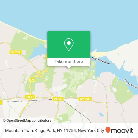 Mapa de Mountain Twin, Kings Park, NY 11754