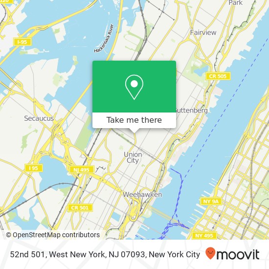 Mapa de 52nd 501, West New York, NJ 07093