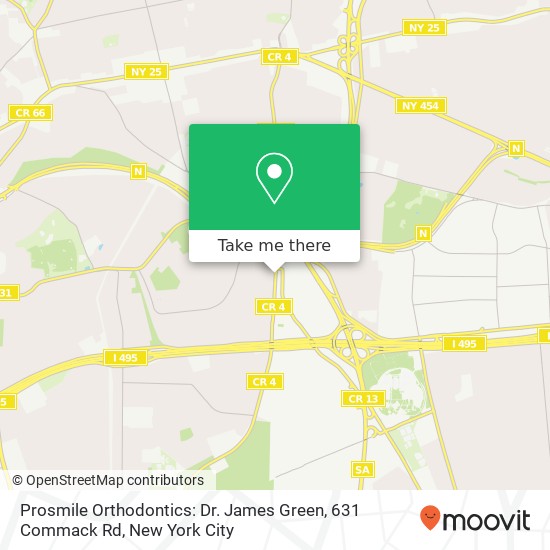 Prosmile Orthodontics: Dr. James Green, 631 Commack Rd map