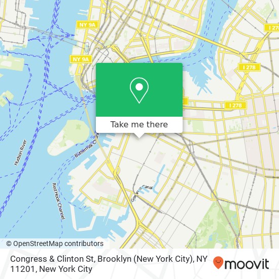 Mapa de Congress & Clinton St, Brooklyn (New York City), NY 11201