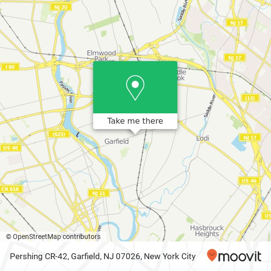 Pershing CR-42, Garfield, NJ 07026 map