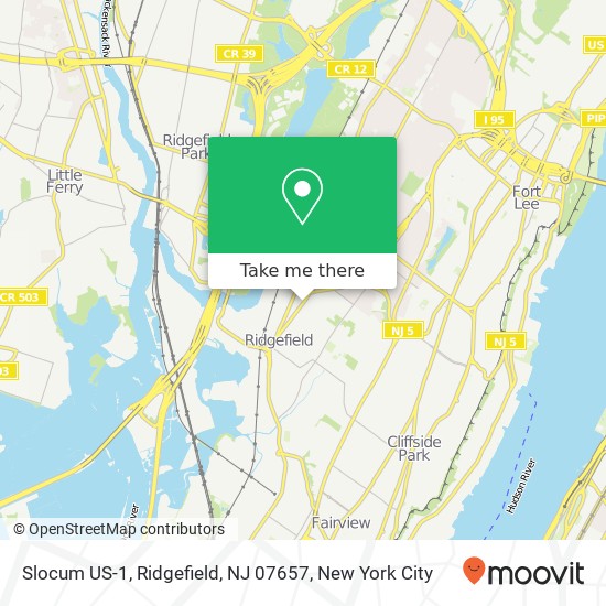 Mapa de Slocum US-1, Ridgefield, NJ 07657
