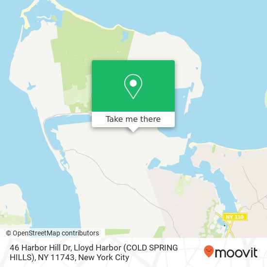 Mapa de 46 Harbor Hill Dr, Lloyd Harbor (COLD SPRING HILLS), NY 11743