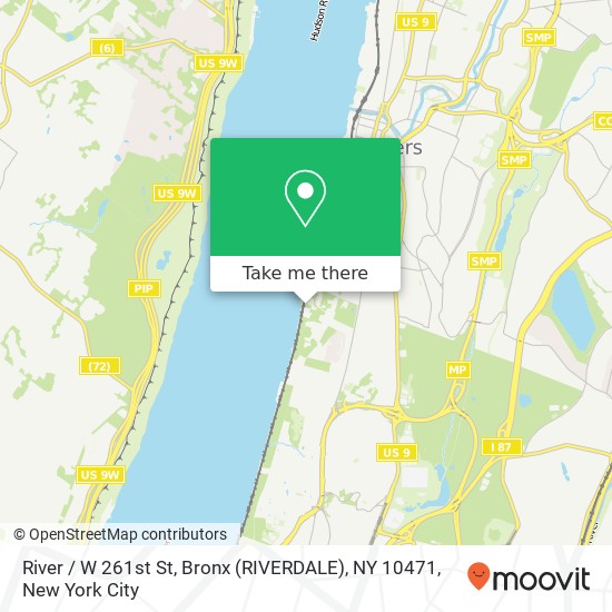 Mapa de River / W 261st St, Bronx (RIVERDALE), NY 10471