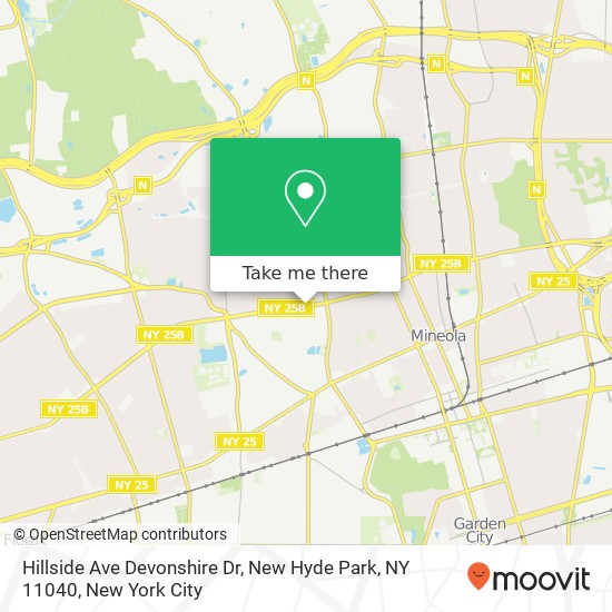 Hillside Ave Devonshire Dr, New Hyde Park, NY 11040 map