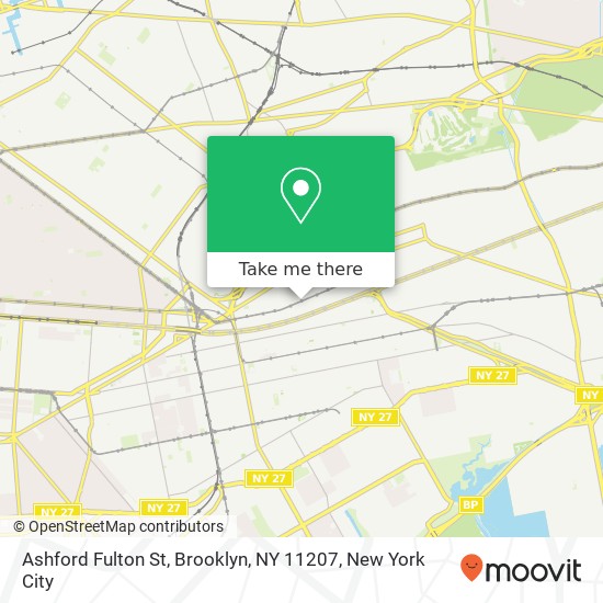 Mapa de Ashford Fulton St, Brooklyn, NY 11207