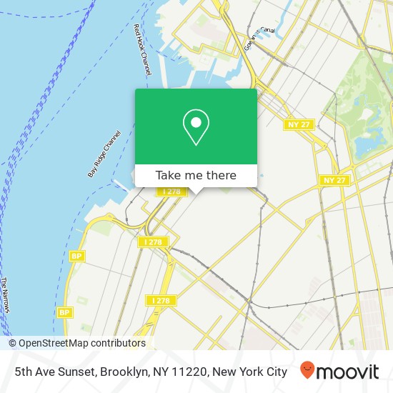 Mapa de 5th Ave Sunset, Brooklyn, NY 11220