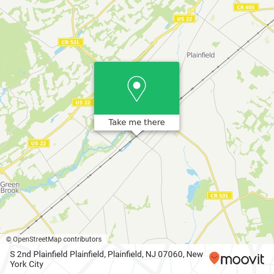 Mapa de S 2nd Plainfield Plainfield, Plainfield, NJ 07060