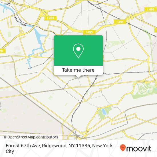 Mapa de Forest 67th Ave, Ridgewood, NY 11385