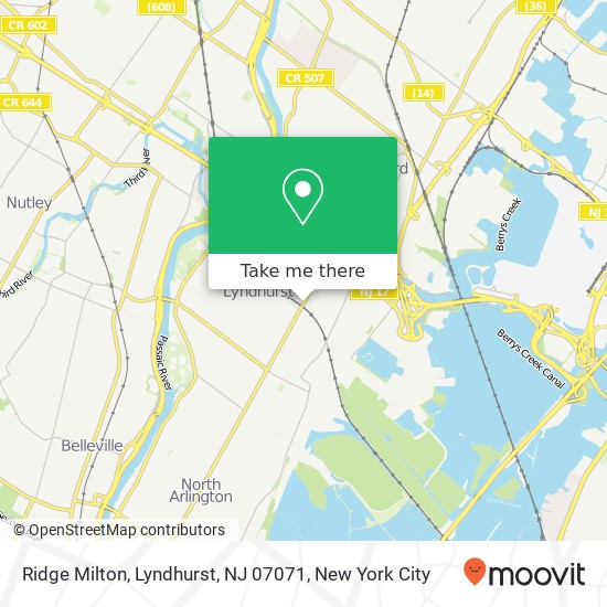 Ridge Milton, Lyndhurst, NJ 07071 map