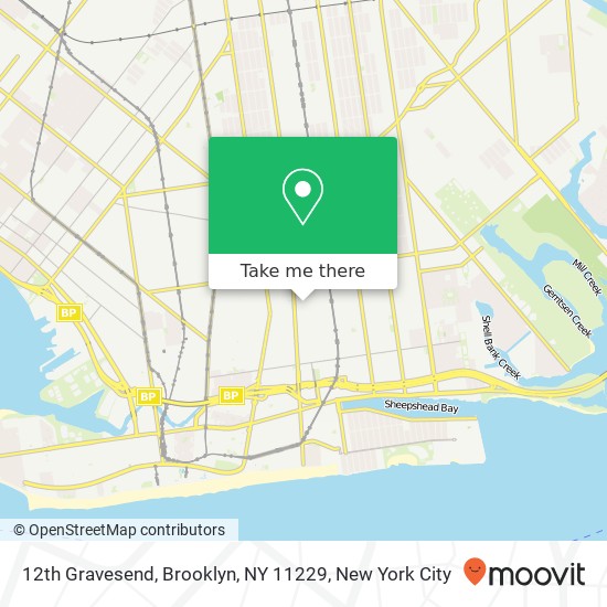 Mapa de 12th Gravesend, Brooklyn, NY 11229