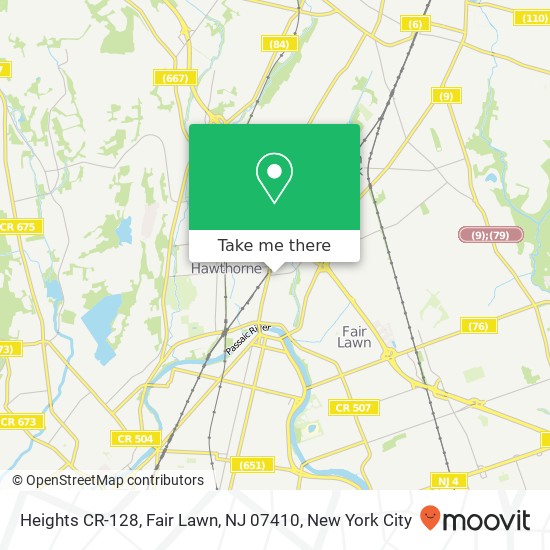 Mapa de Heights CR-128, Fair Lawn, NJ 07410