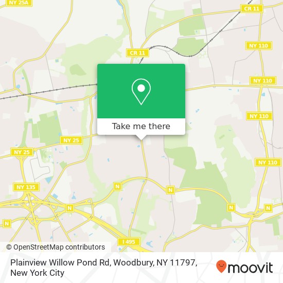 Plainview Willow Pond Rd, Woodbury, NY 11797 map