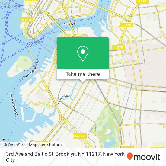3rd Ave and Baltic St, Brooklyn, NY 11217 map